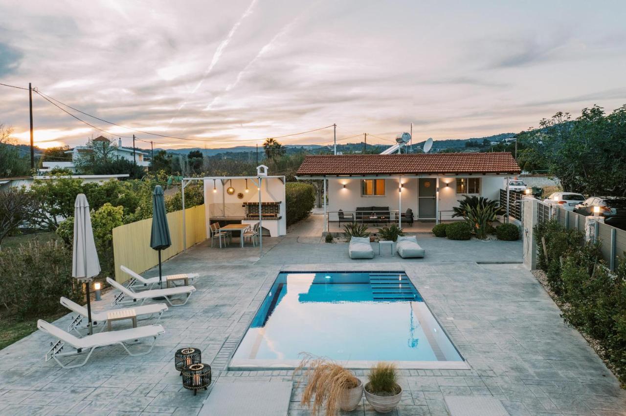 Reni Garden House Villa Afantou Bagian luar foto